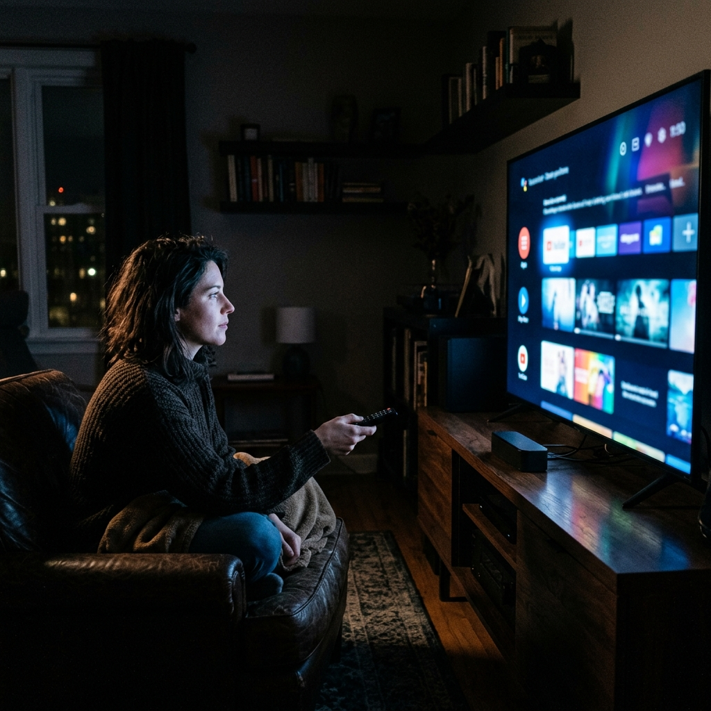 Assistindo TV à noite sem travamentos com o Teste IPTV 6 Horas