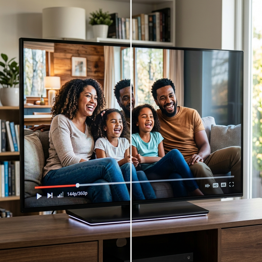 Comparação de qualidade de imagem 4K no Teste IPTV 6 Horas