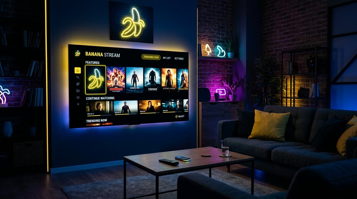 Interface IPTV Premium Banana Stream na Smart TV